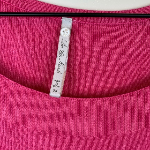 🛍 Leo & Nicole Pink Sweater Tank Medium - Picture 3 of 5